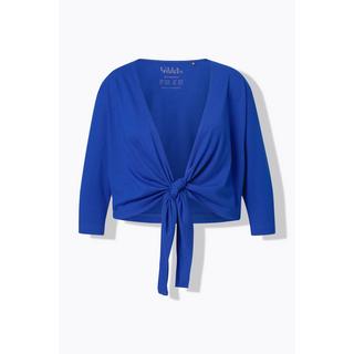 Ulla Popken Jersey Bolero kurze Jacke 3/4-Arm Saumknoten  