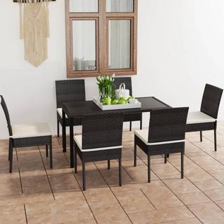 VidaXL set da pranzo Polirattan  