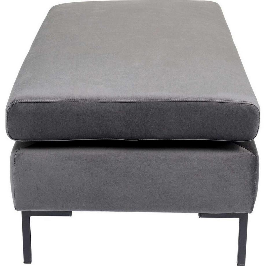 KARE Design Tabouret Gianni Velvet gris noir  