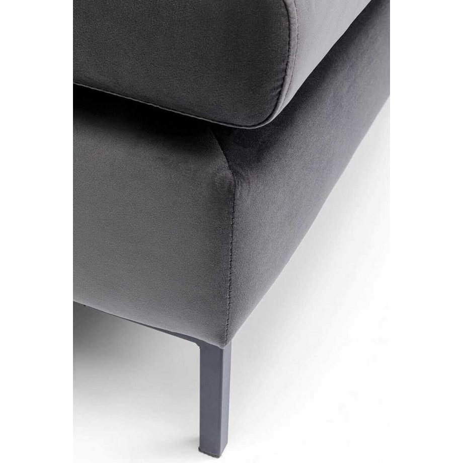 KARE Design Tabouret Gianni Velvet gris noir  