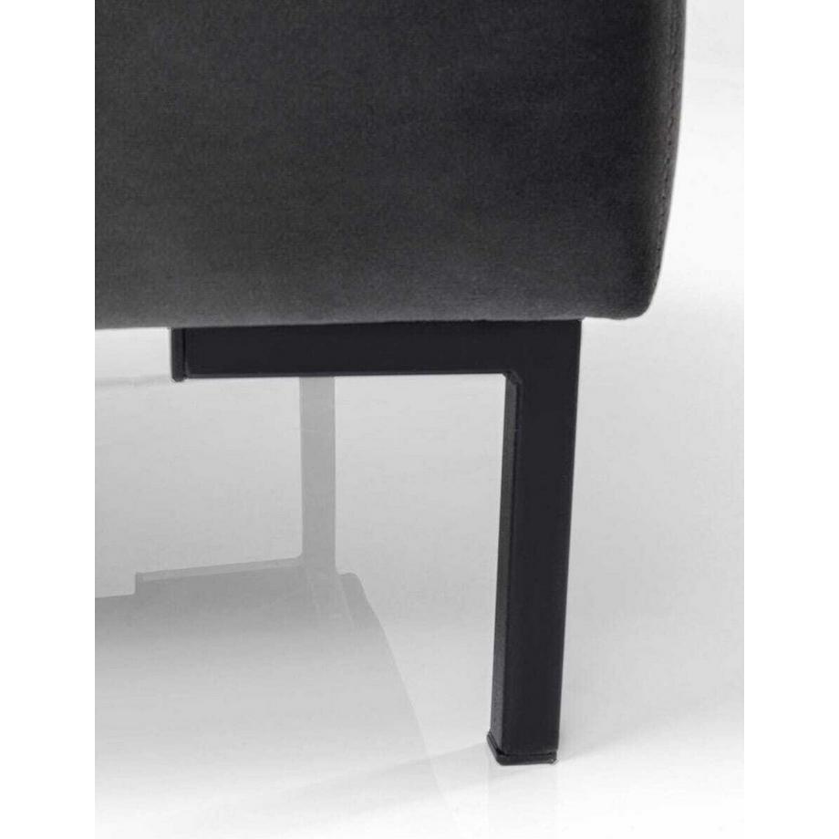 KARE Design Tabouret Gianni Velvet gris noir  