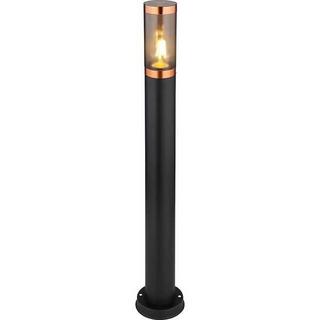 mutoni Lampada da esterno Boston acciaio inox nero 1xE27 fumo 13x13x80  