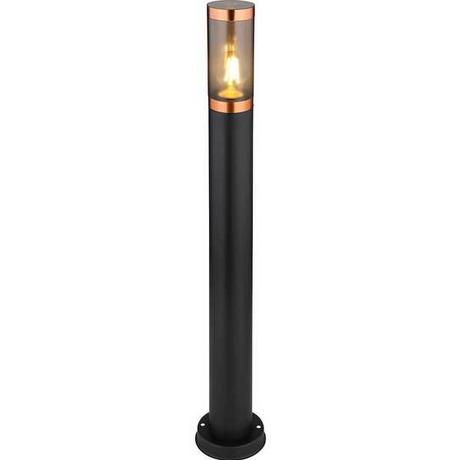 mutoni Lampada da esterno Boston acciaio inox nero 1xE27 fumo 13x13x80  