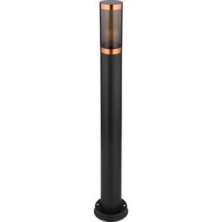 mutoni Lampada da esterno Boston acciaio inox nero 1xE27 fumo 13x13x80  