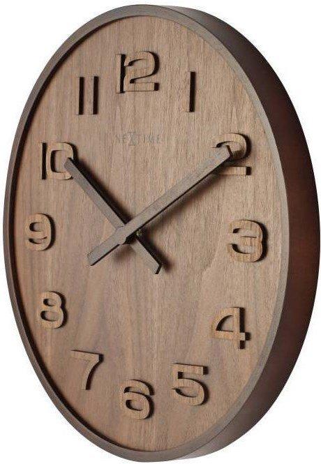 NeXtime Wanduhr Wood Wood Big Durchmesser 53 x 3 cm  