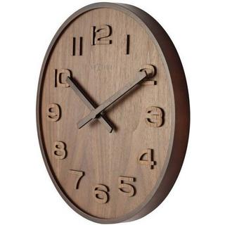 NeXtime Wanduhr Wood Wood Big Ø 53 cm Braun  