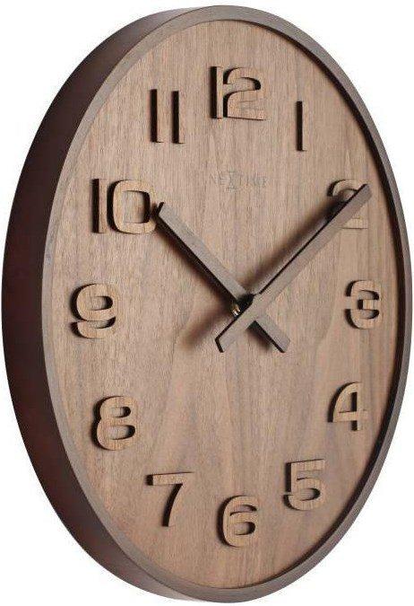 NeXtime Wanduhr Wood Wood Big Durchmesser 53 x 3 cm  