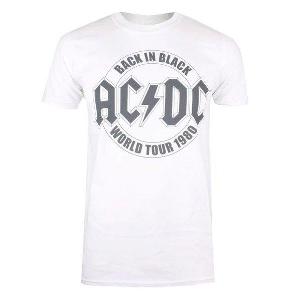 Image of Acdc Back In Black Tshirt Herren Weiss XXL