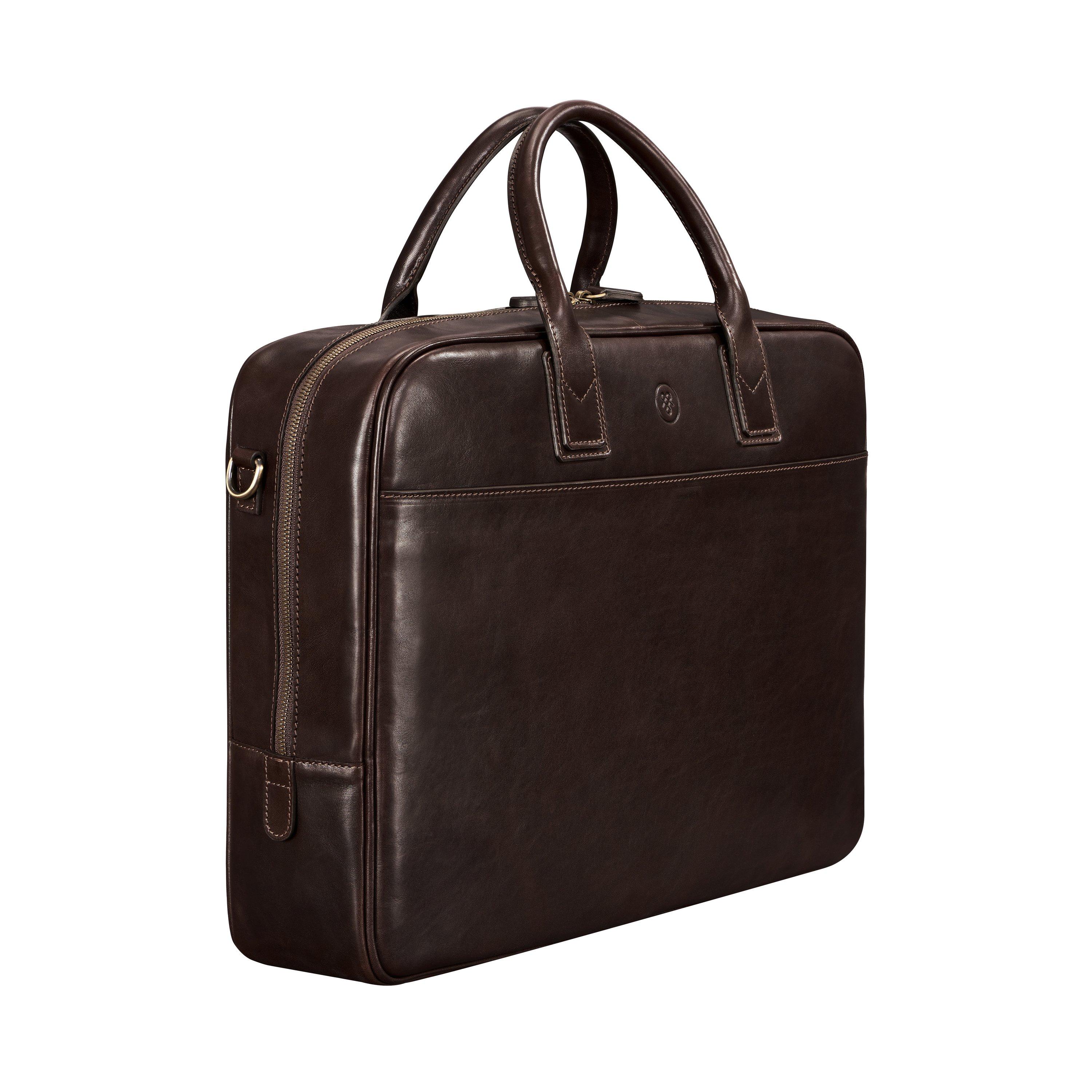 Maxwell Scott  Le Calvino L Sacoche pour ordinateur 17" en cuir 