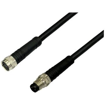 M8 Sensor/Aktor Verlängerungsleitung PUR, Stecker gerade auf Kupplung gerade, 4.5-polig, 0.25mm², 2