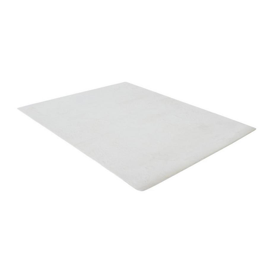 Vente-unique Tapis shaggy à poils longs effet fourrure - 160 x 230 cm - Blanc cassé - BUNNY  