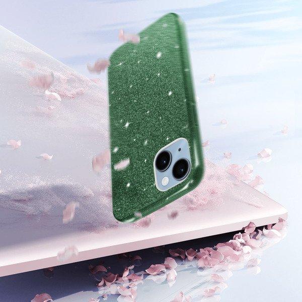 Avizar  Cover Paillette iPhone 14 Plus Verde 