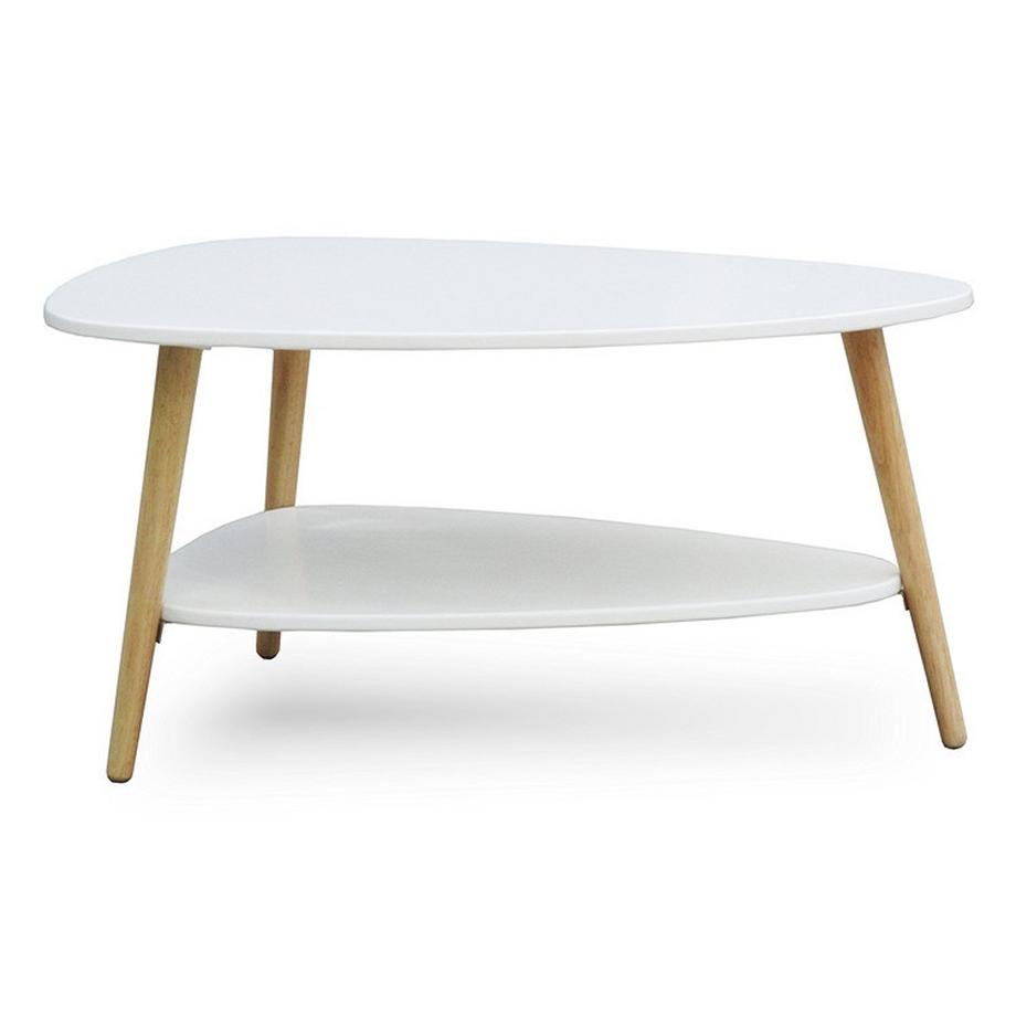 Northix Moderner Couchtisch, Regal, Holzbeine, ModernHome  