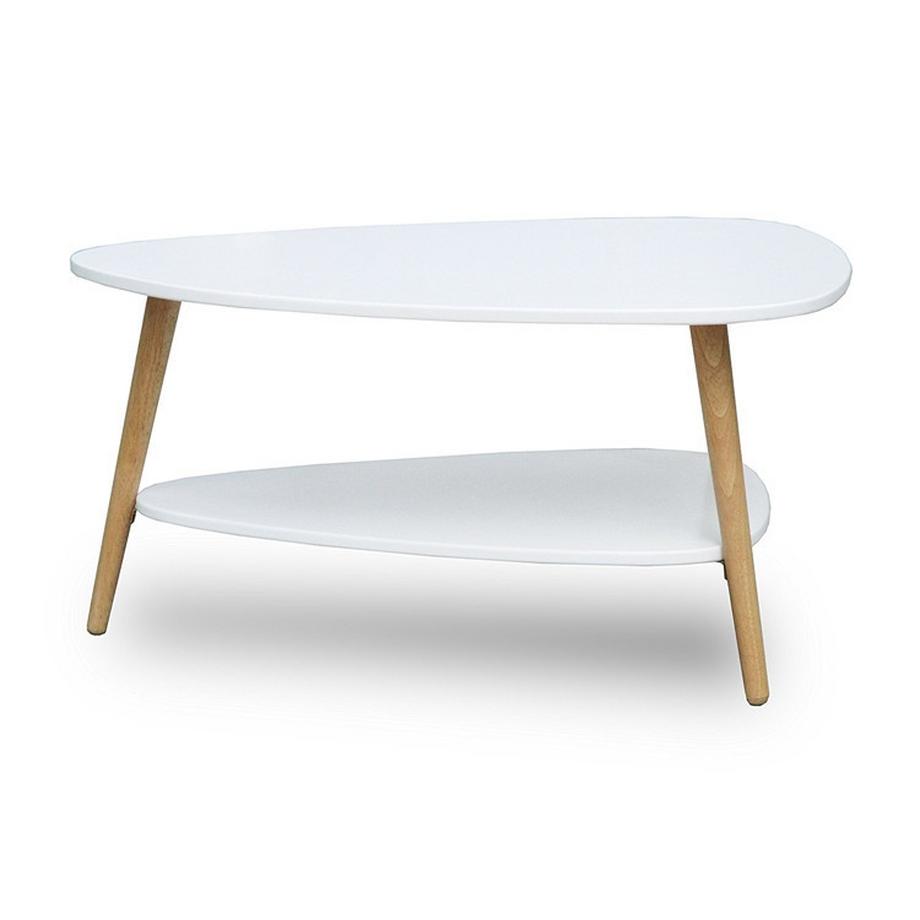 Northix Moderner Couchtisch, Regal, Holzbeine, ModernHome  