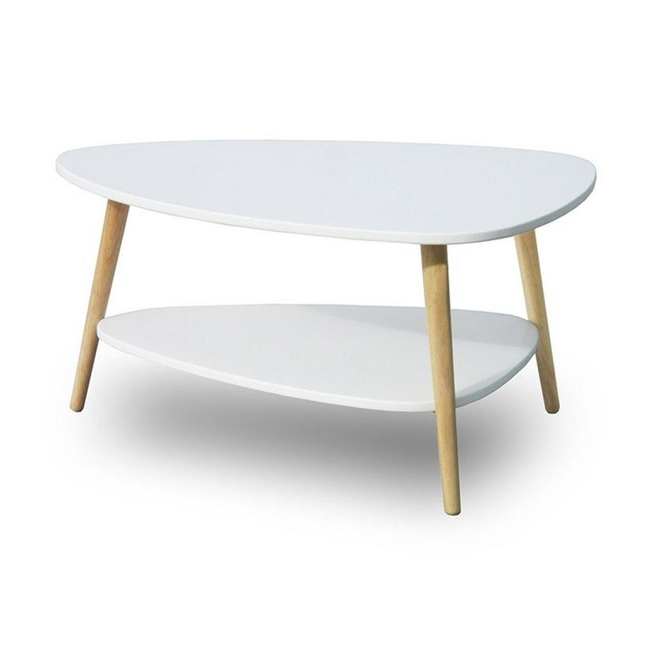 Northix Moderner Couchtisch, Regal, Holzbeine, ModernHome  