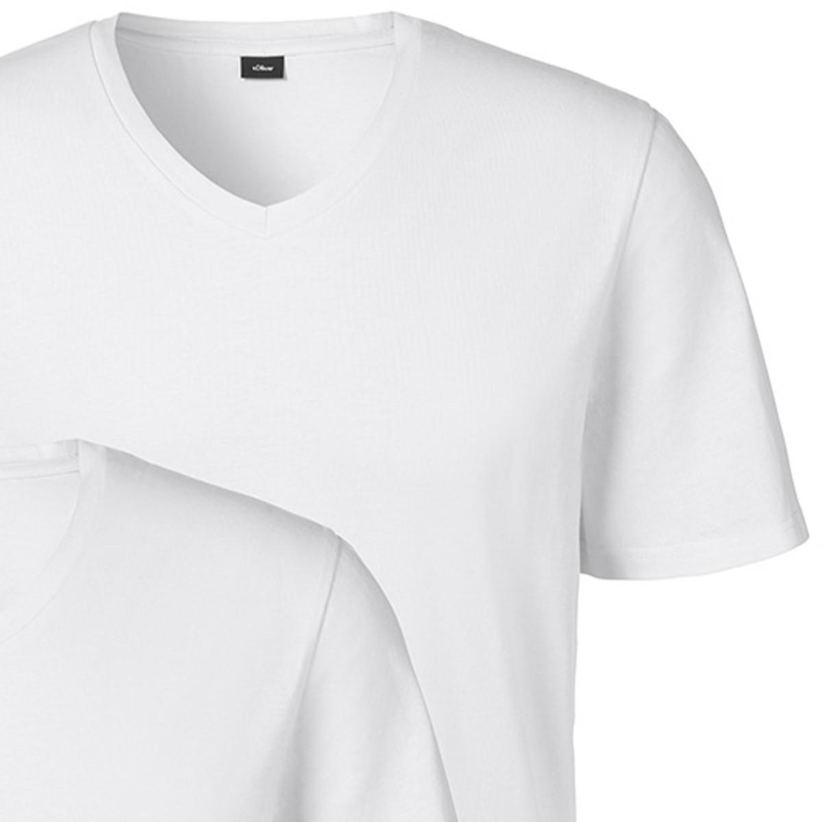 s. Oliver Maglietta basica scollo a V manica corta confezione da 4  