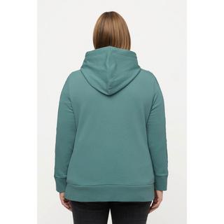 Ulla Popken  Hoodiejacke, Spitze, Kapuze, Biobaumwolle 