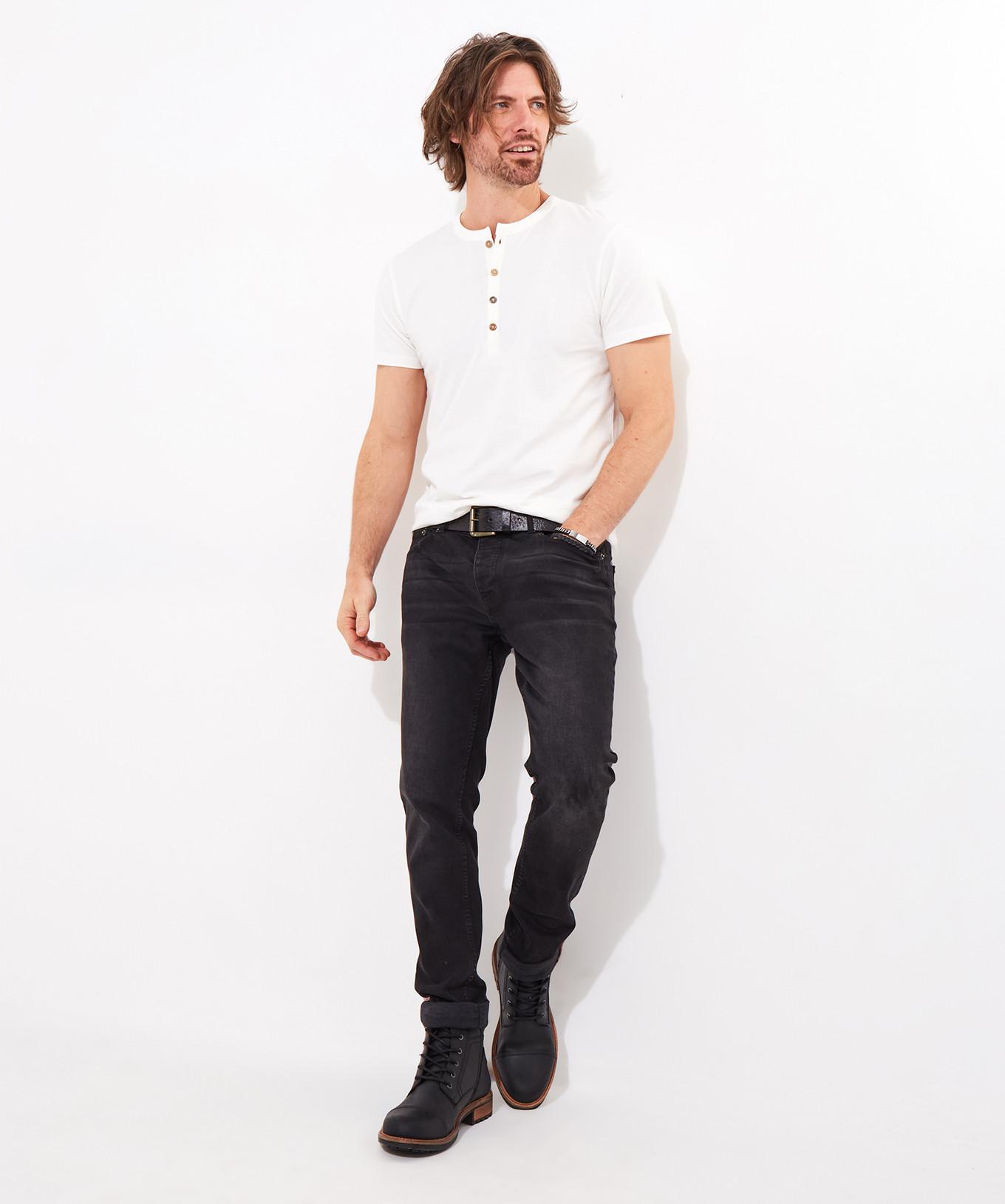 Joe Browns Henley mit Holzknopfleiste  