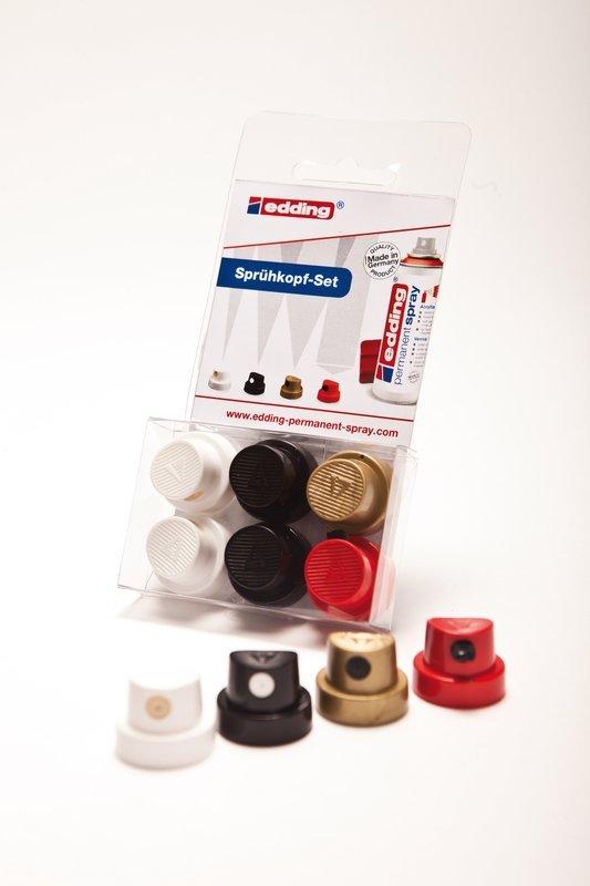 Image of EDDING Sprühkopfset 5200-SET 4 Farben/6 Stück Blister EDDING Sprühkopfset 5200-SET 4 Farben/6 Stück Blister