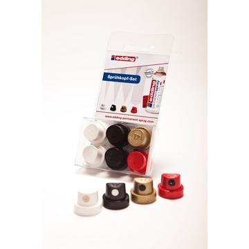 EDDING Sprühkopfset 5200-SET 4 Farben/6 Stück Blister