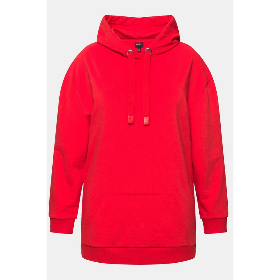 Ulla Popken Maglia oversize maniche lunghe con cappuccio e motivo grafico  