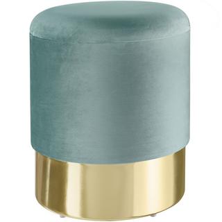 Tectake Pouf coffre de rangement aspect velours SARINA  