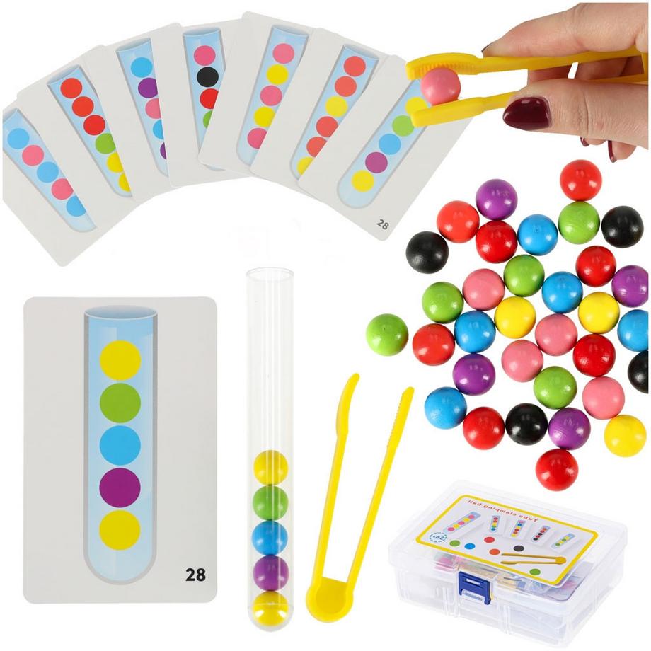 Puzzle educativo palline colorate montessori