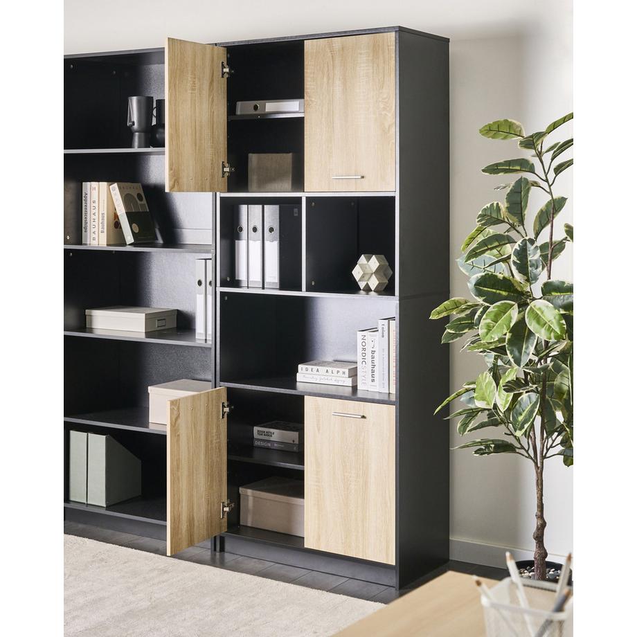 Beliani Libreria a 4 ante en Pannello di fibre (LDF) Minimalista ZEHNA  