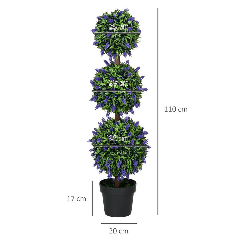 HOMCOM Lavandins artificiels  