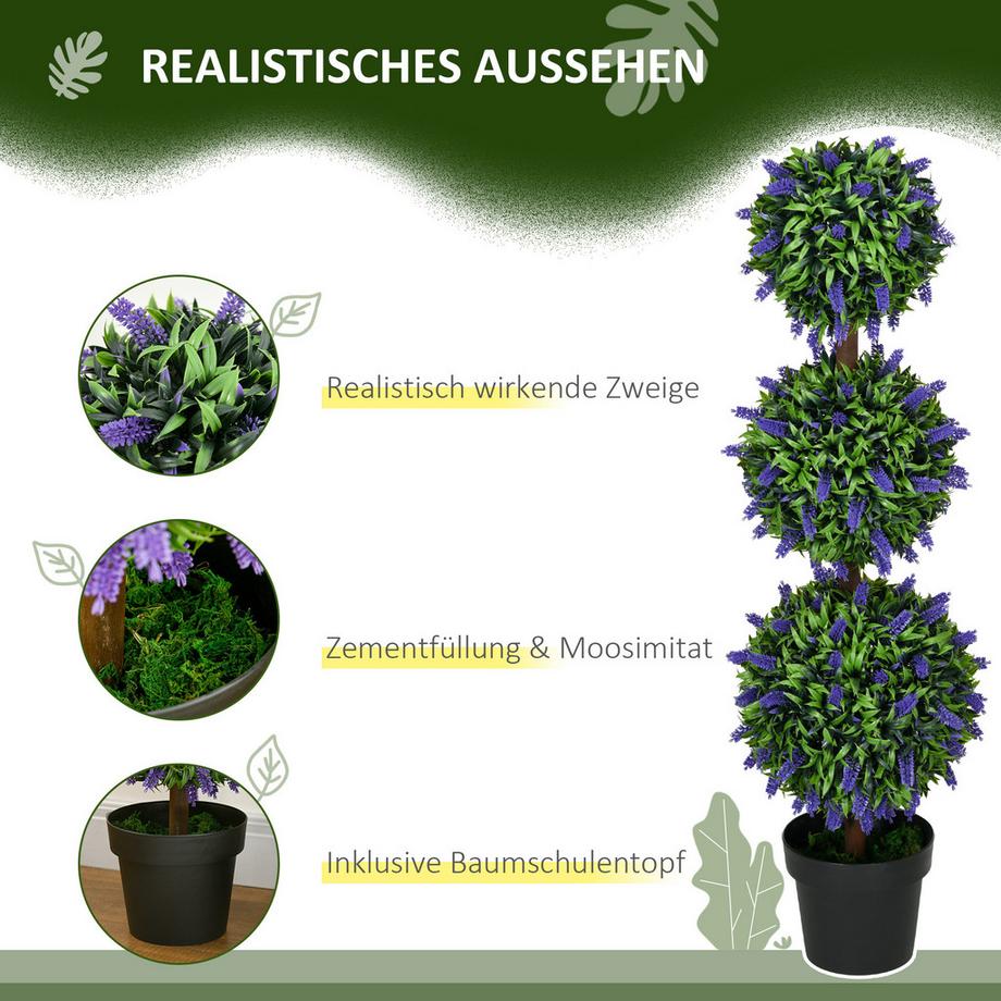 HOMCOM Lavandins artificiels  