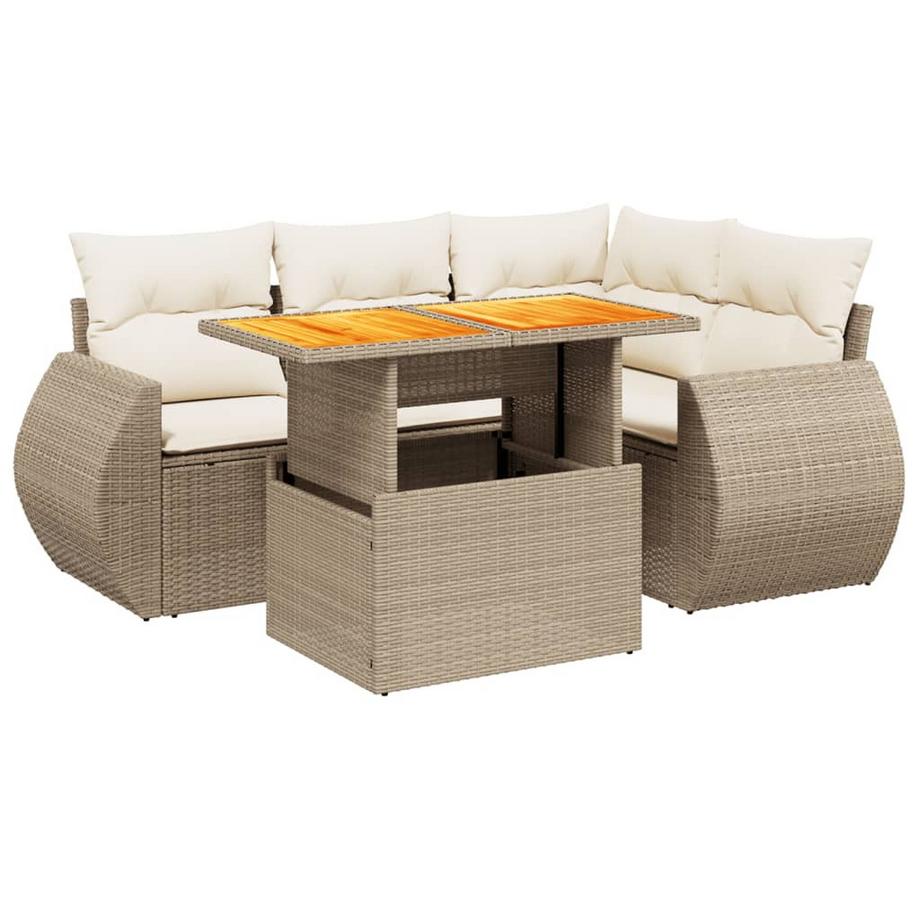 set divano da giardino Polirattan