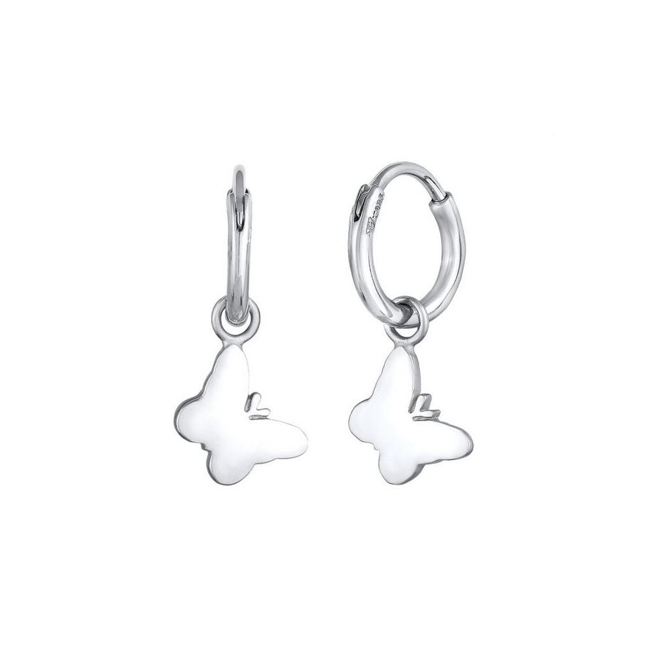 Elli  Boucles d'Oreilles Femmes Créoles Papillon Pendentif Basique 