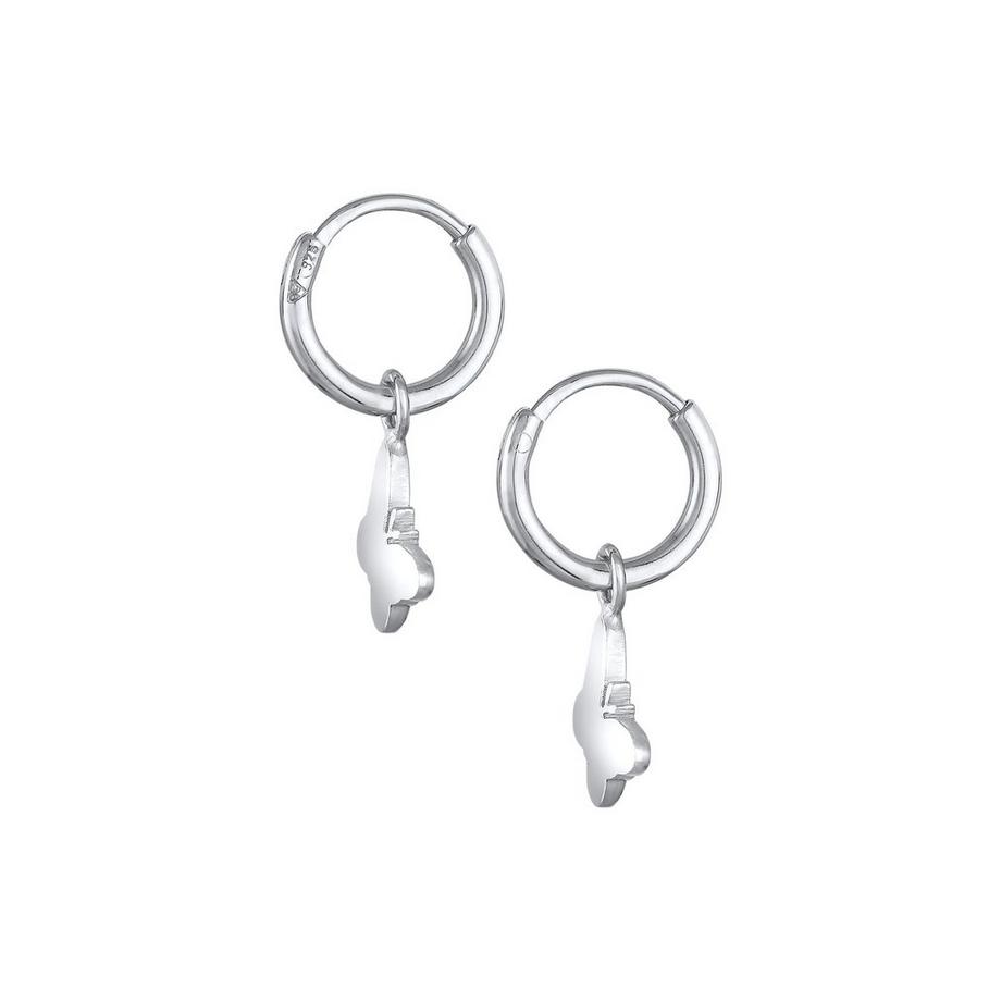 Elli  Boucles d'Oreilles Femmes Créoles Papillon Pendentif Basique 