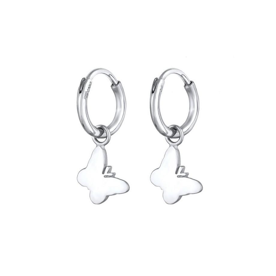 Elli  Boucles d'Oreilles Femmes Créoles Papillon Pendentif Basique 