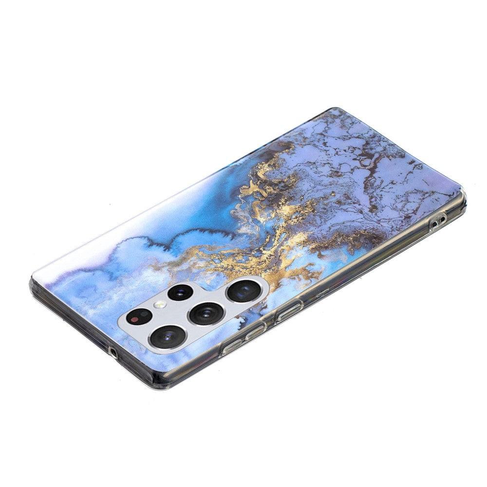 Cover-Discount  Galaxy S22 Ultra - Custodia in gomma Blue Marble 