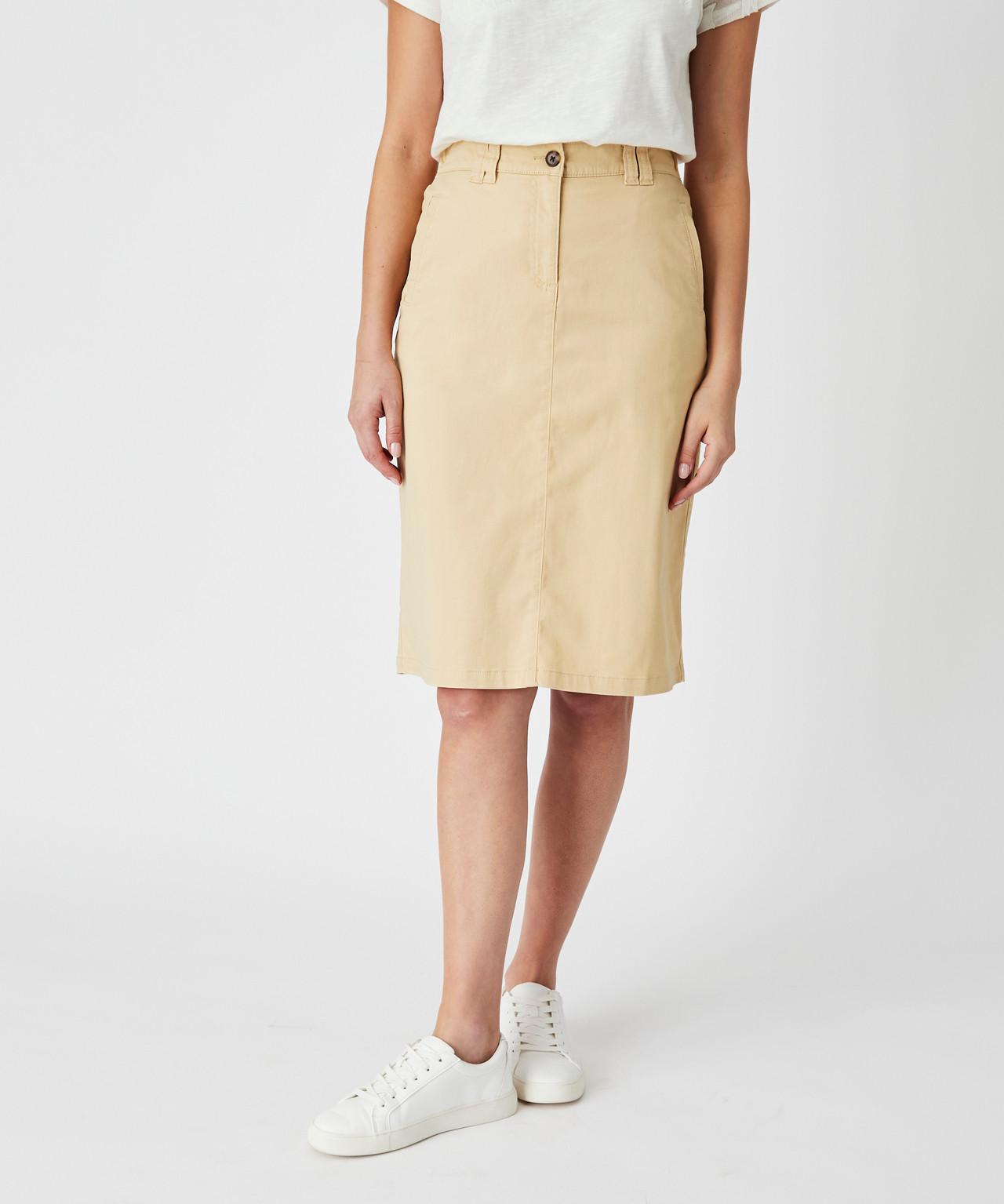 Image of Chino-rock Mit Pfirsichweichem Griff. Damen Braun 38