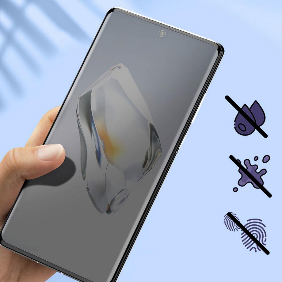 Avizar  Verre Trempé OnePlus 12 Incurvé Noir 
