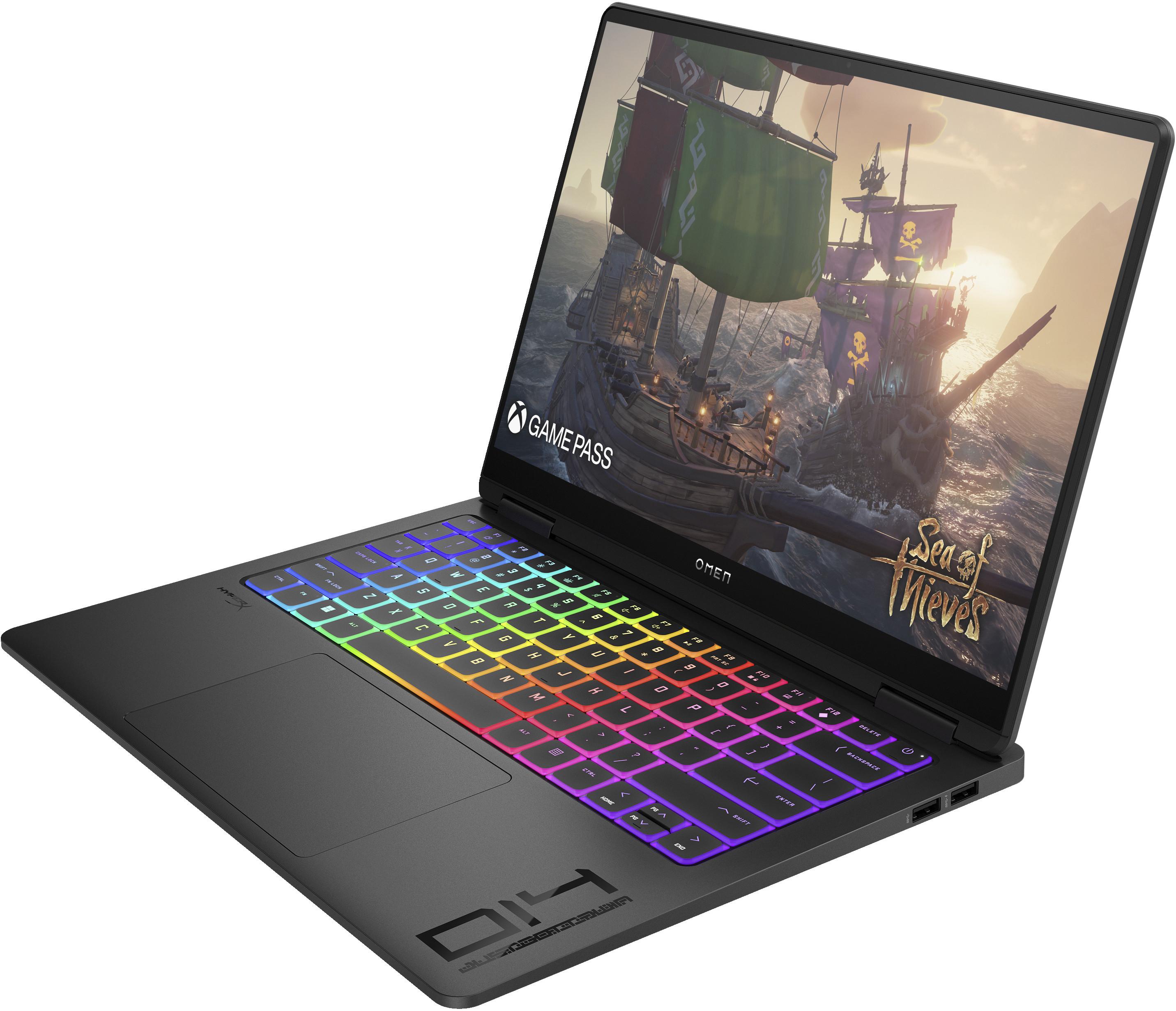 HP  OMEN 14-fb0740nz Intel Core Ultra 7 155H Ordinateur portable 35,6 cm (14") 2.8K 16 Go LPDDR5x-SDRAM 1 To SSD NVIDIA GeForce RTX 4060 Wi-Fi 7 (802.11be) Windows 11 Home Noir 