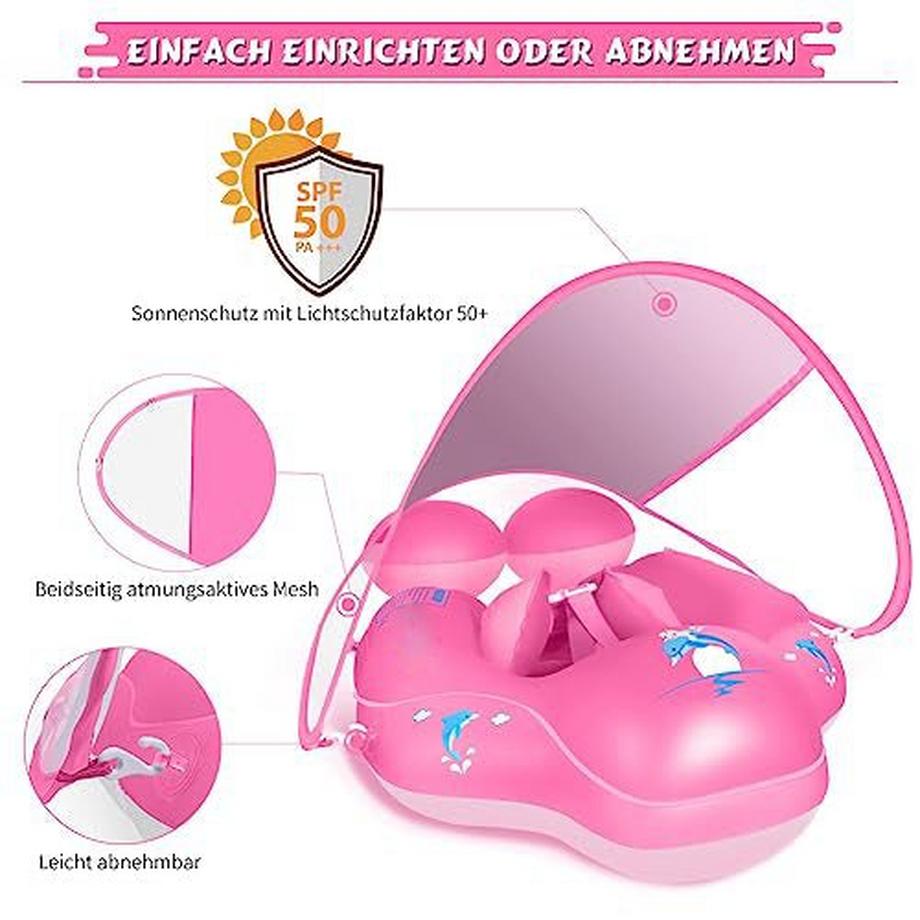 Activity-board  Baby Float Aufblasbare Baby Pool Float Neueste mit Sonnenschirm Baldachin, Baby Float für Alter 