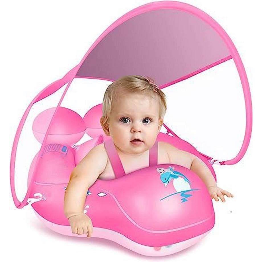 Baby Float Aufblasbare Baby Pool Float Neueste mit Sonnenschirm Baldachin, Baby Float für Alter