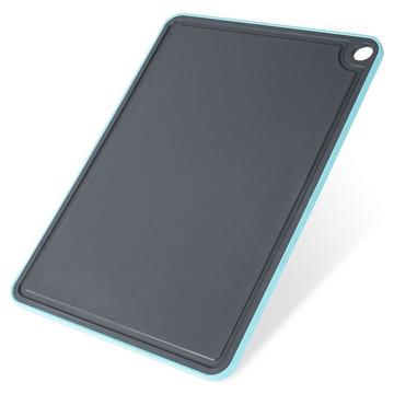 Gray plastic cutting board for the kitchen, odorless and liquid repellent