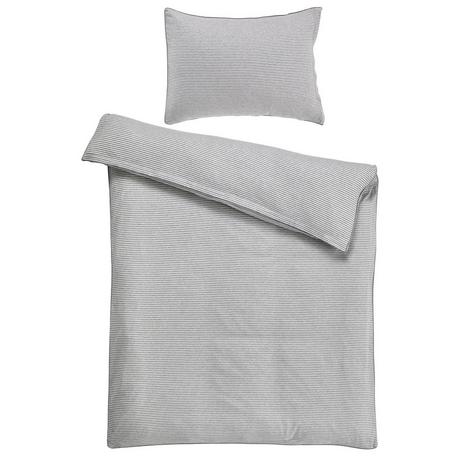 Living Home Melange Jersey Streifen Taie de duvet  