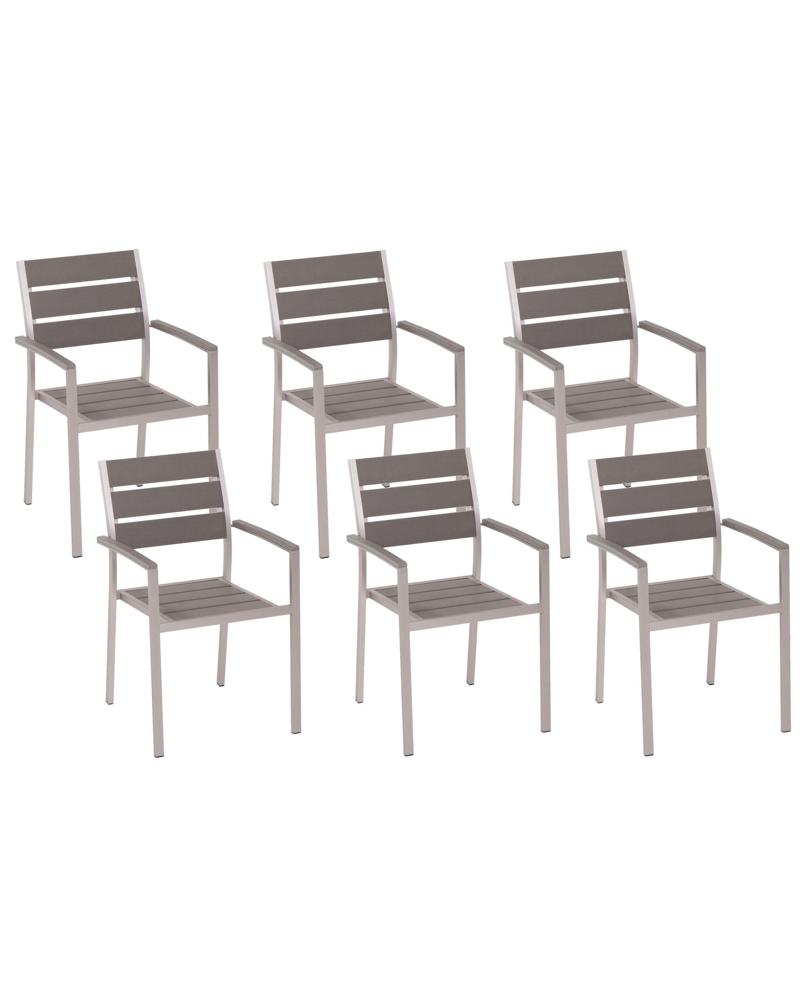 Beliani Lot de 6 chaises en Bois synthétique Industriel VERNIO  