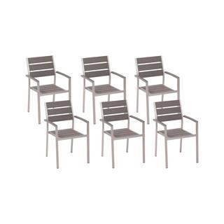 Beliani Lot de 6 chaises en Bois synthétique Industriel VERNIO  