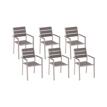 Lot de 6 chaises en Bois synthétique Industriel VERNIO