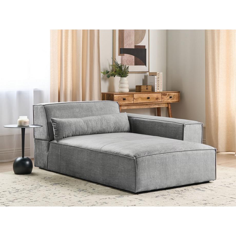 Beliani Linksseitige Chaiselongue aus Stoff Skandinavisch HELLNAR  