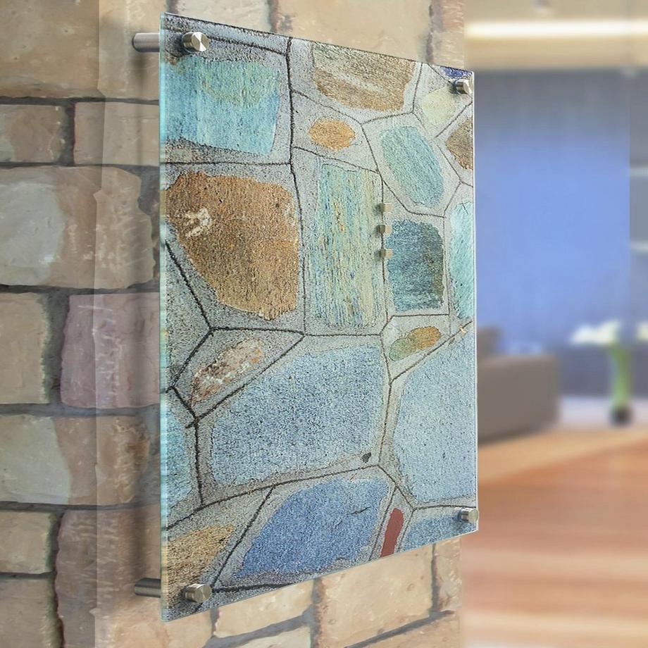 Master of Boards  Design-Glas-Memoboard | Flagstone | für Zuhause oder im Büro 