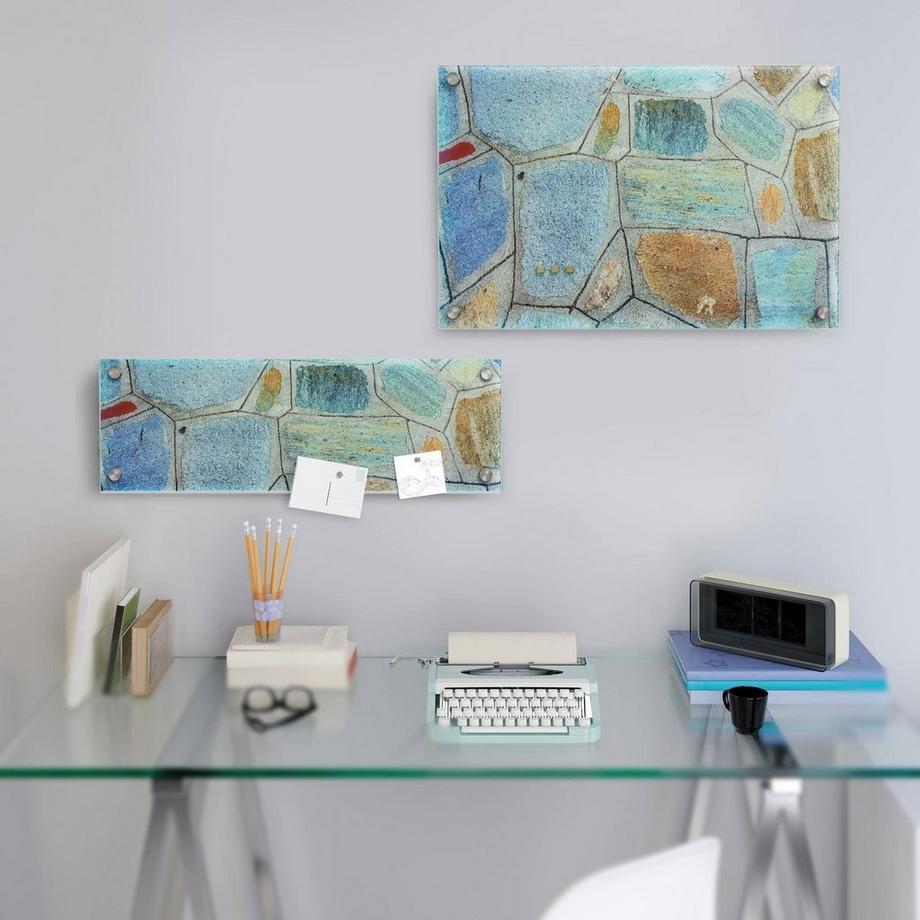 Master of Boards  Design-Glas-Memoboard | Flagstone | für Zuhause oder im Büro 