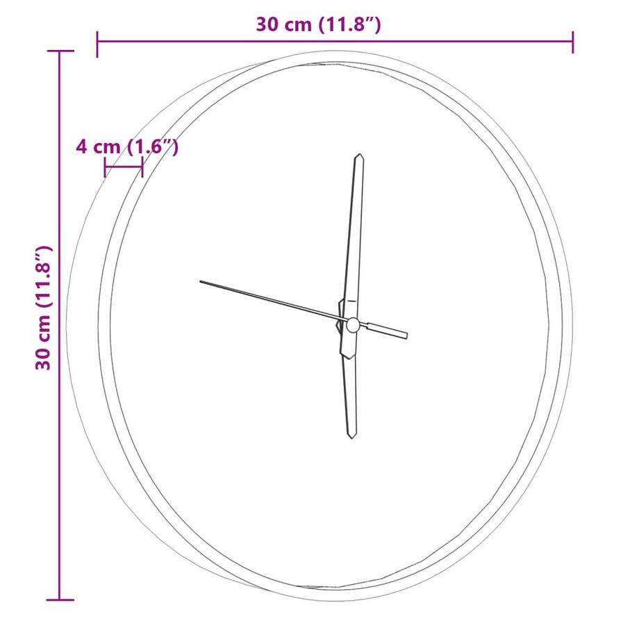 VidaXL Horloge murale verre  