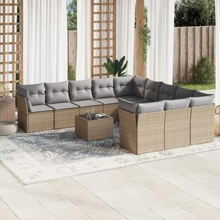 VidaXL set divano da giardino Polirattan  